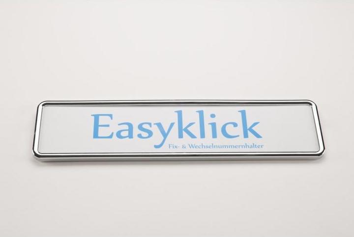 Produktbild Easyklick Nummernrahmen Langformat 11x50 NUR Hinten chrom (Heck, Langformat)