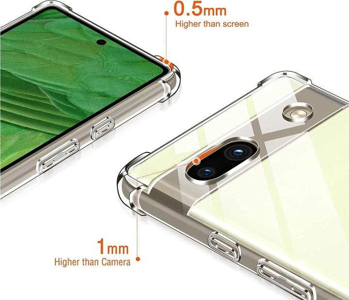 Produktbild Screenguard Google Pixel 7a Hülle Crystal Soft Airbag Bumper (Google Pixel 7a)