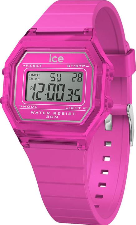 ICE Watch Ice Digit Retro Neon Pink Clear Small (Digitaluhr, 32 mm)
