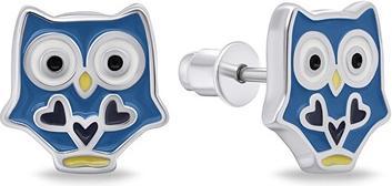 Brilio Silver - Decent silver earrings Sova EA711WB