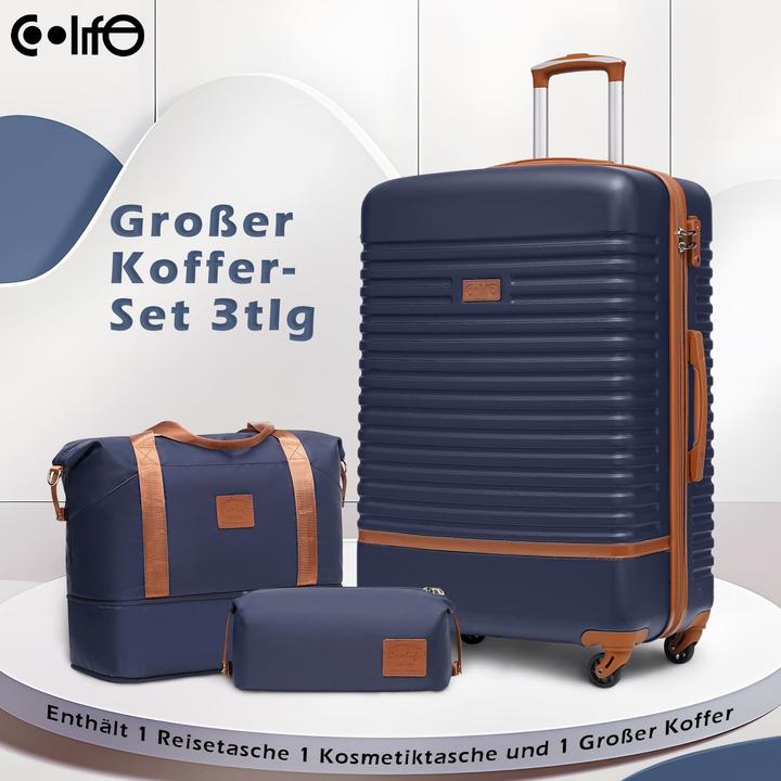 Produktbild Coolife 3-teiliges Reisegepäck-Set (93 l)