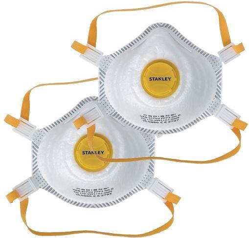 Stanley SYFFP32PKB EU FFP3 Einweg-Staubmaske 2 Stück (FFP3, 2 x)
