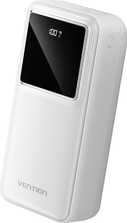 Produktbild Vention 30000mAh Power Bank (Micro-USB + USB-C + USB-A + USB-A) 22.5W White LED Display Type (30000 mAh, 22.50 W, 111 Wh)