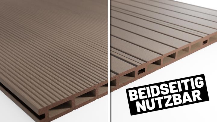 Produktbild ® 36m² Braun WPC Terrassendielen Komplettset