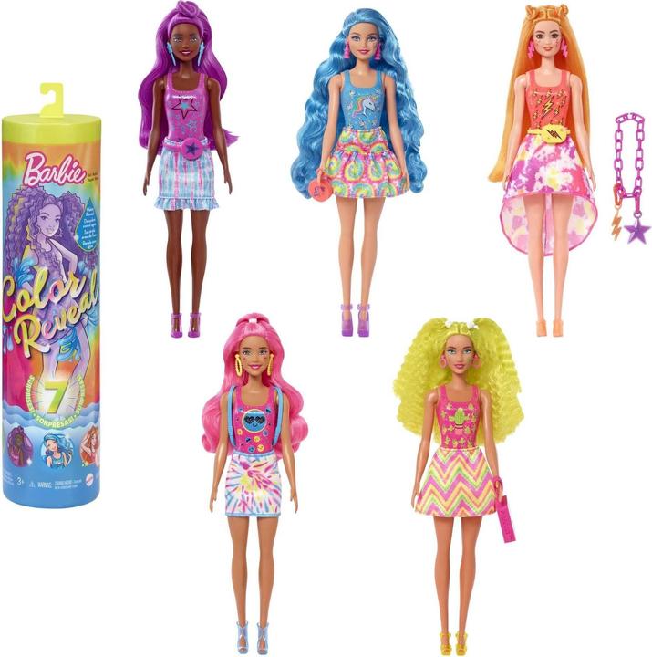 Produktbild Barbie Color Reveal Neon Tie-Dye Series Sortiment