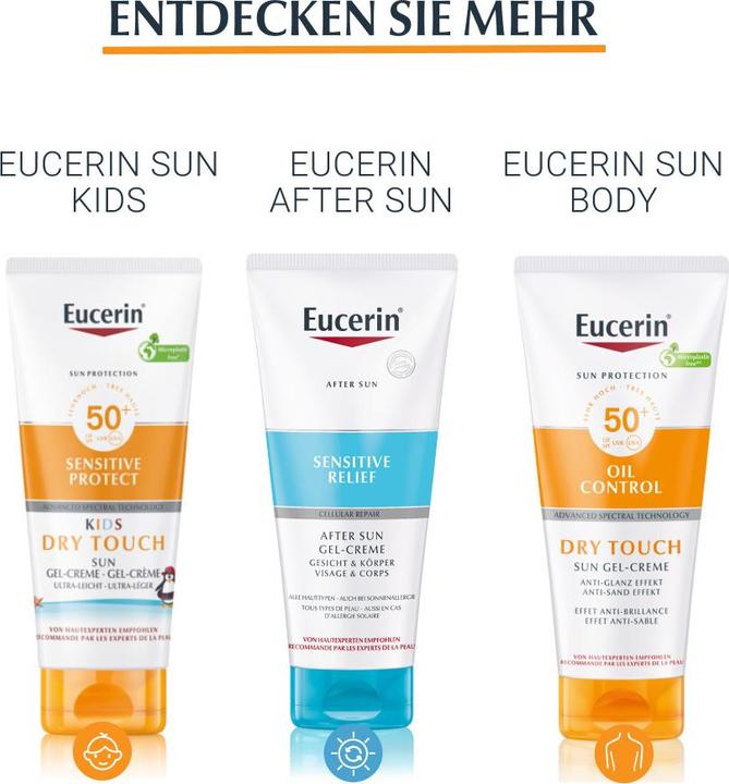 Productafbeelding Eucerin SUN KIDS Sensitive Protect Dry Touch SPF 50+ (Zonnebrandlotion, SPF 50+, 200 ml, 230 g)