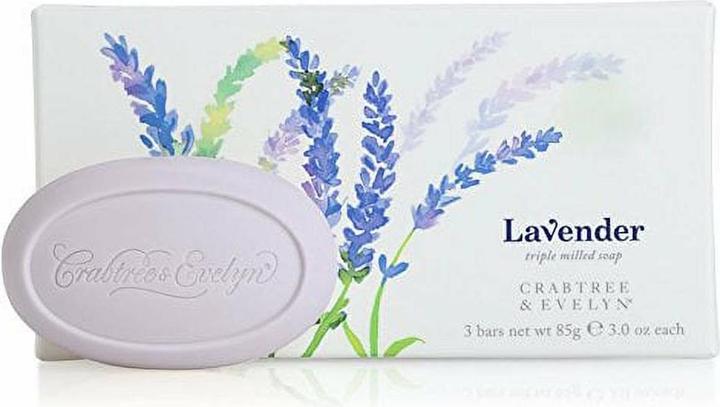 Actual product image Floris Crabtree & Evelyn Set Trio Lavender Hydrating Soap Bar - 3 Pieces, 85 Grams Each (Soap lotion)
