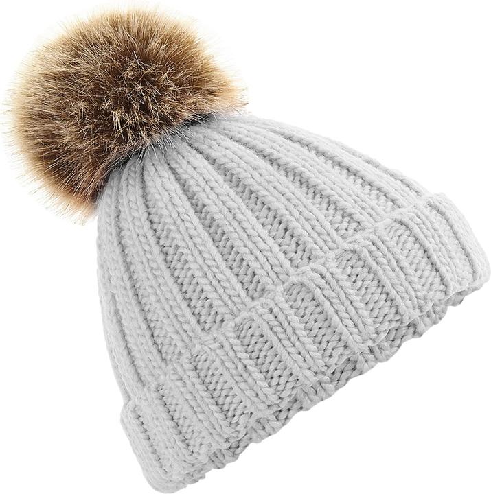 Actual product image Beechfield Childrens/Kids Pom Pom Knitted Beanie
