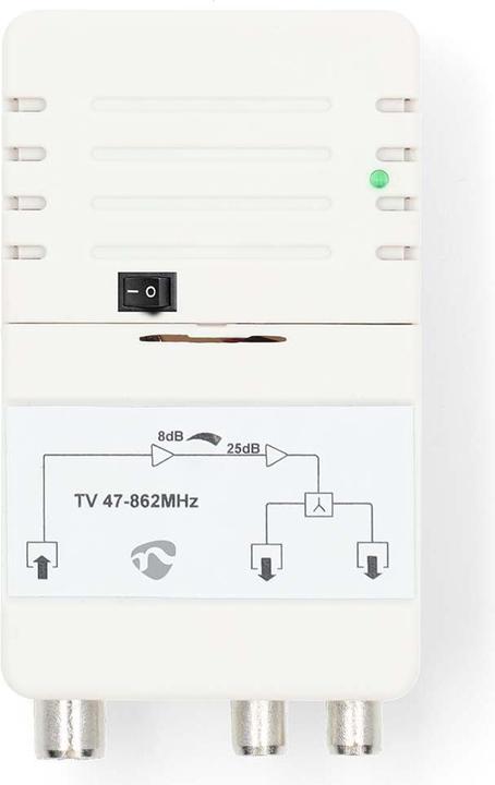 Immagine prodotto Nedis Amplificatore CATV | Guadagno dBi (per cavo antenna): 25 dB | 47 - 862 MHz | Numero di uscite (Amplificatore)
