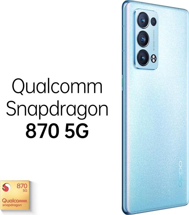 Produktbild OPPO Reno6 Pro (256 GB, Arctic Blue, 6.50", Dual SIM, 50 Mpx, 5G)