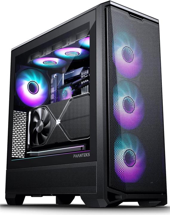 Actual product image Phanteks Eclipse G400A Midi-Tower, Tempered Glass, D-RGB - schwarz (mATX, E-ATX, ATX, Mini-ITX)