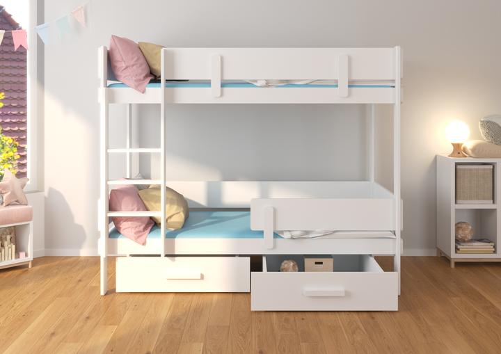 Produktbild ADRK Furniture Doppelstockbett mit ETIONA 200x90 Matratzen (200 x 90 cm)