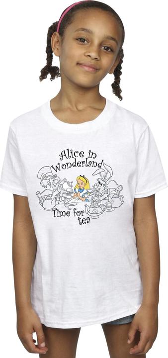 Produktbild Disney Mädchen Alice im Wunderland Zeit Tee TShirt aus Baumwolle (152, 158)