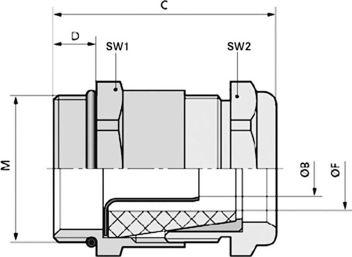 Produktbild Lapp Kabelverschraubung M25 Messing
