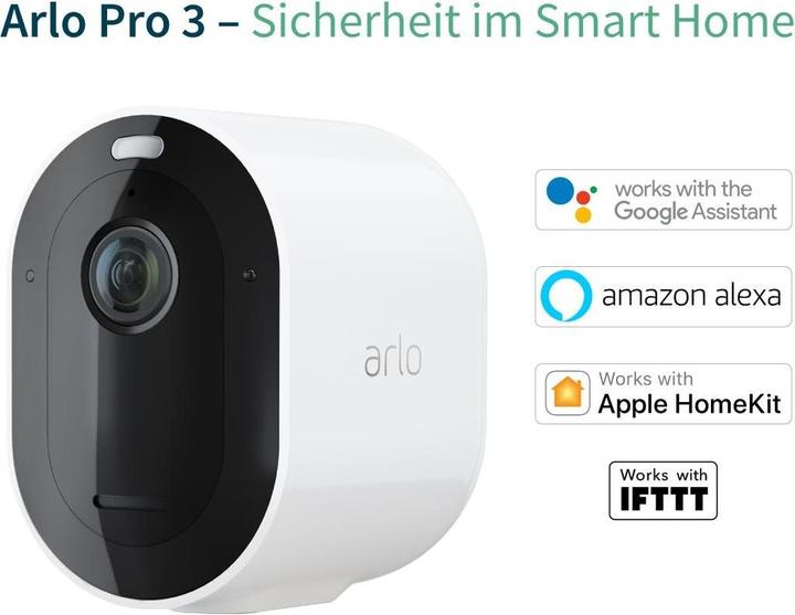 Produktbild Arlo Pro 3 Spotlight Kamera, 4er Set weiss (2560 x 1440 Pixels)