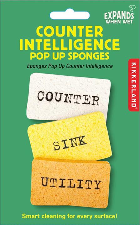 Image du produit Kikkerland Counter Intelligence Pop-Up Sponges - (wet)
