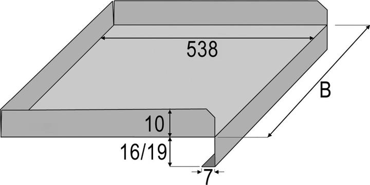 Actual product image OK-Line Einlegeboden KB600 SS16 L/B/H567/538/0.3 (20 pcs.)