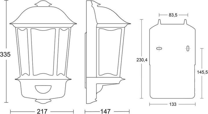 Actual product image Steinel Exterior wall light with movement (E27, IP44)