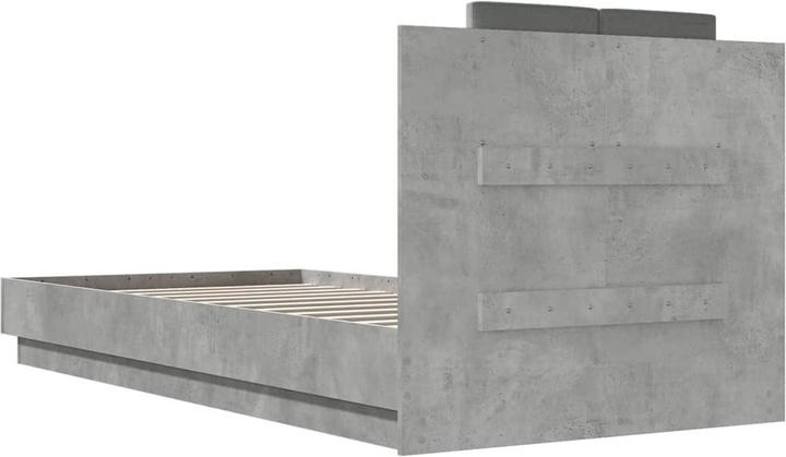Image du produit VidaXL Cadre de lit avec tête de lit gris béton (100 x 200 cm)
