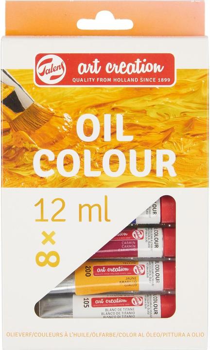 Actual product image Talens Oil painting set 8x12ml (Multicoloured, 12 ml)