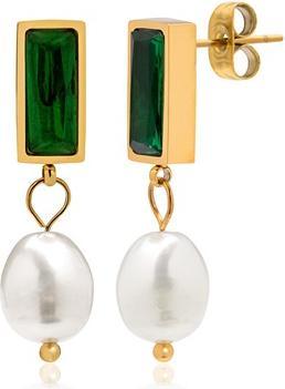 Trolli Troli - Charming gilded earrings with baroque pearls VAAXF372G (L)