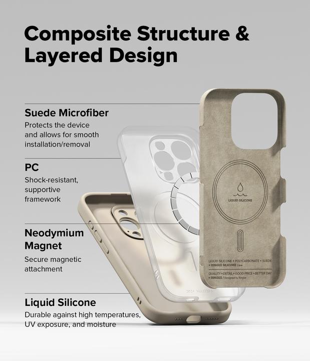 Actual product image Ringke Case for iPhone 16 Pro Max SILICONE MAGNETIC STONE (Apple iPhone 16 Pro Max)