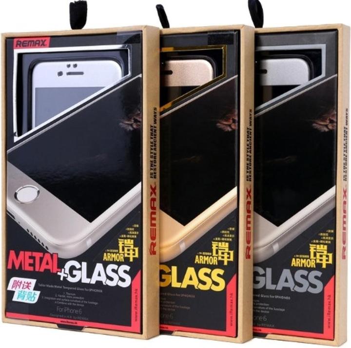 Produktbild Remax iVisor Tempered iPhone 6/6S Plus Panzerglas mit Alu Rahmen (1 Stück, Apple iPhone 6)