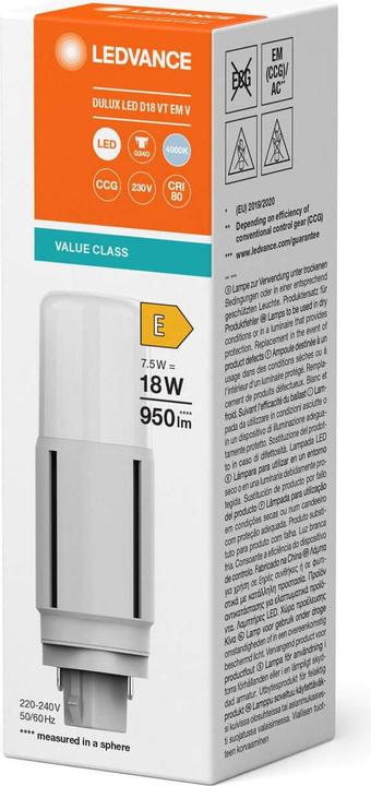 Actual product image Ledvance LED compact lamp (G24d, 7.50 W, 950 lm, 1 x, E)