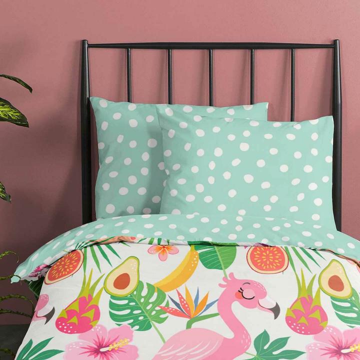 Produktbild Traumschlaf Flamingo (Bettwäsche Set, 40 x 60 cm, 100 x 135 cm)