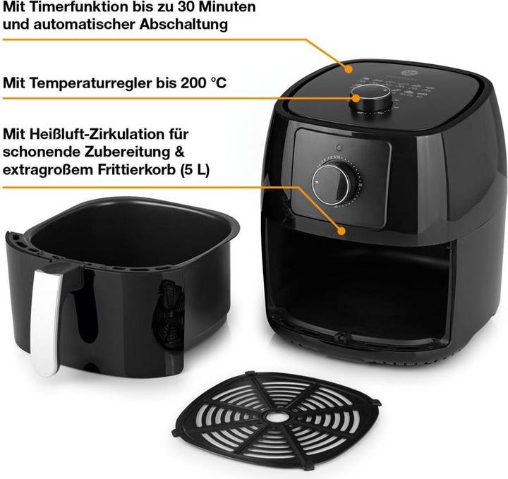 Produktbild Kochwerk Heissluft-Fritteuse 5 l, Detailfarbe: Schwarz