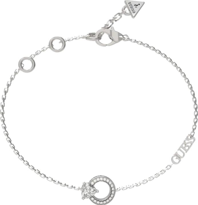 Guess 16-18" HEART CRYS CIRCLE BR Armband (18.50 cm, Edelstahl)