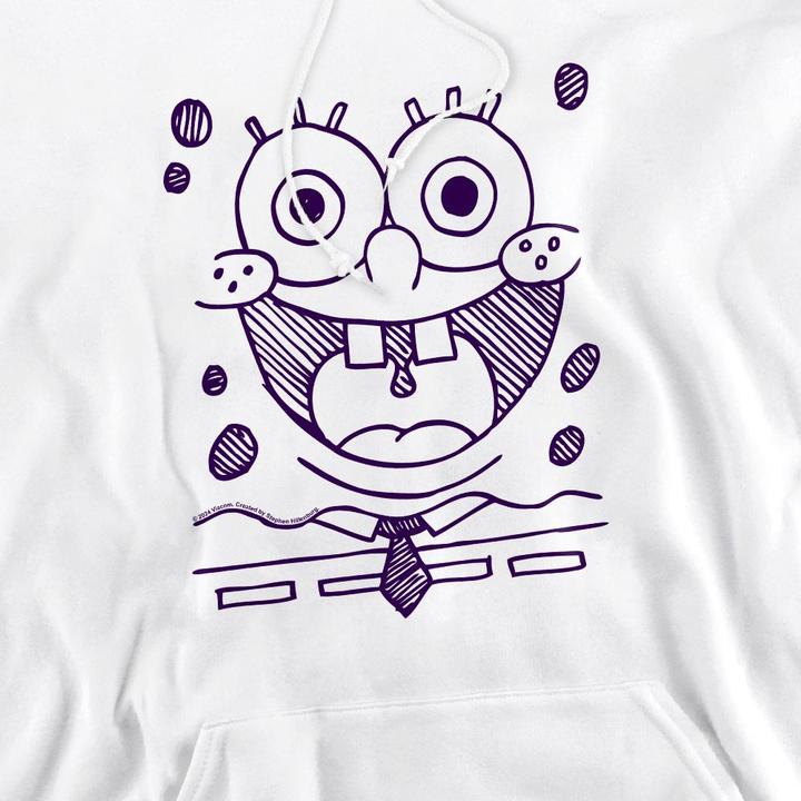 Immagine prodotto Spongebob Squarepants Grin Felpa con Cappuccio Penna in Feltro Uomo (L)