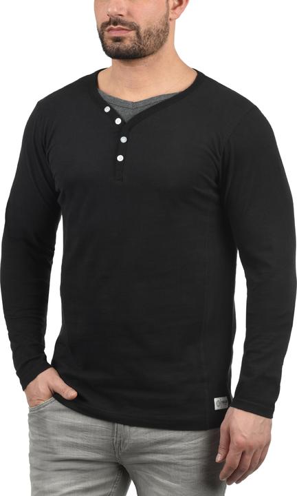 Immagine prodotto Solid Doriano Maglia Maglie A Maniche Lunghe Da Uomo Con Collo Grandad (L)