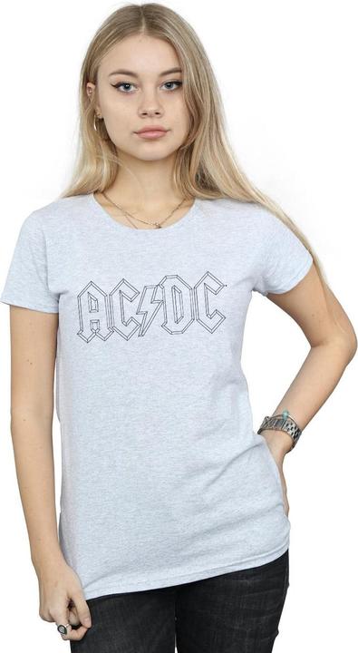 Immagine prodotto AC/DC Maglietta in cotone con logo Outline nero Donna/Ladies (M)