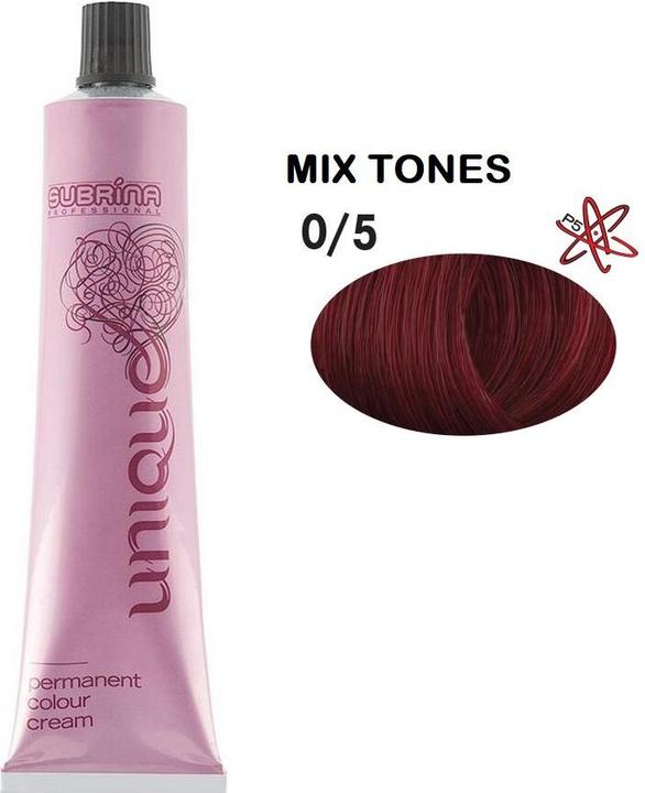 Subrina Vopsea de par permanenta Unique 0/5, Rosu, 100ml (0, 5 Rosu)