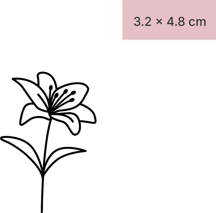 Produktbild minink Temporäres Tattoo – Lilie mit Stiel