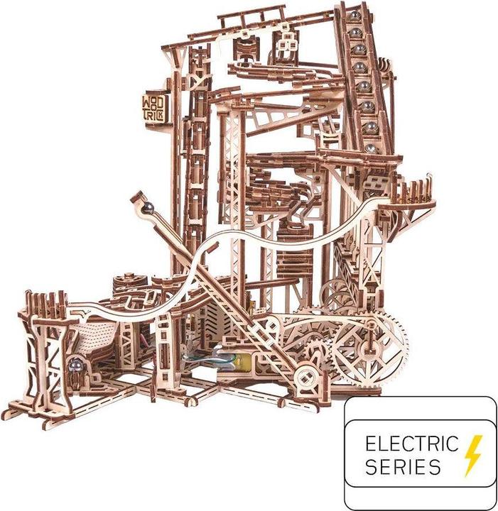 Wood Trick Spiral marble run - 3D wooden construction set