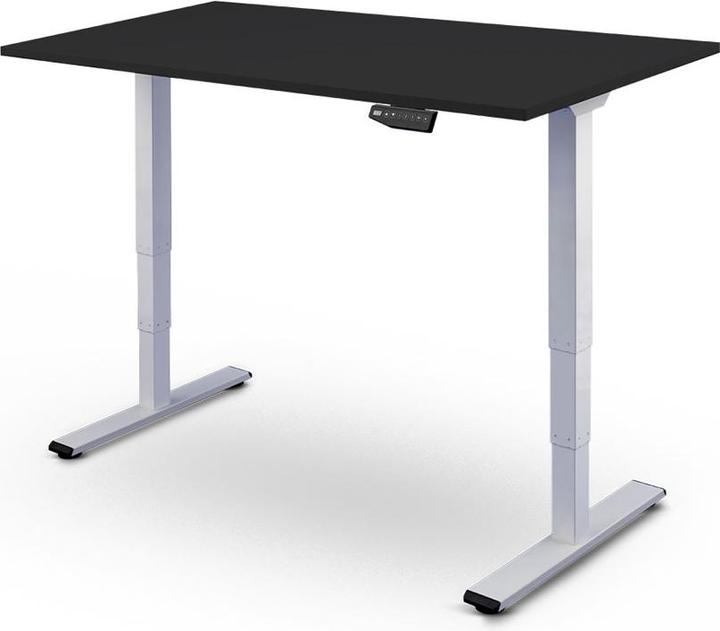 Image du produit Contini höhenverstellbarer Bürotisch 180 x 80 cm schwarz / Gestell weiss