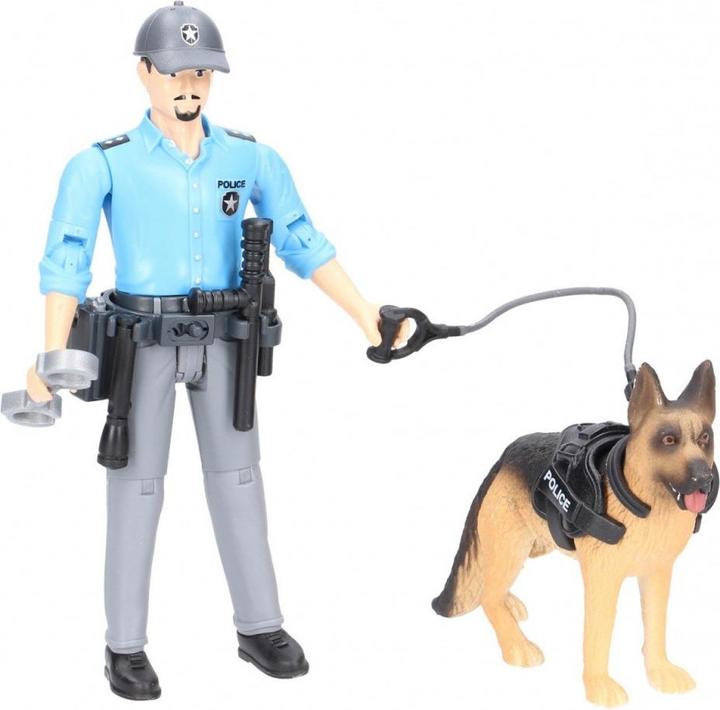 Actual product image Bruder Bworld policeman with dog