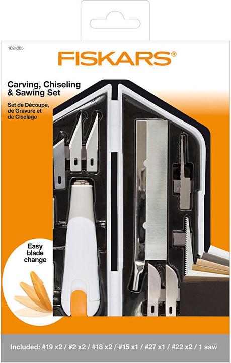 Produktbild Fiskars Bastelmesser ""Universal Premium"", 12er Set Inhalt: 1 x Universal-Messer, 2 x präzisions-Klingen, 1 (Cutter)