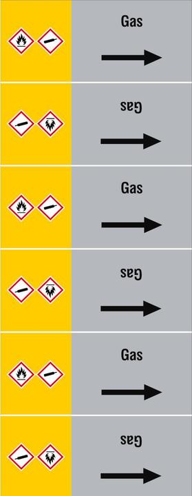 Produktbild Brady ISO 20560 Rohrmarkierer - Gas