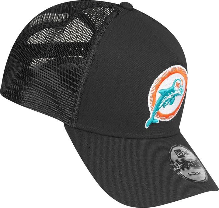 Actual product image New Era A-Frame Snapback Trucker Cap - Retro Miami Dolphins (One size)