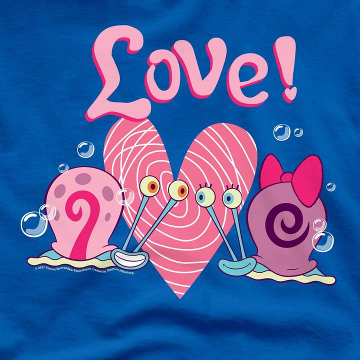 Immagine prodotto Spongebob Squarepants Valentine's Love Maglietta Gary e Snellie Uomo (M)