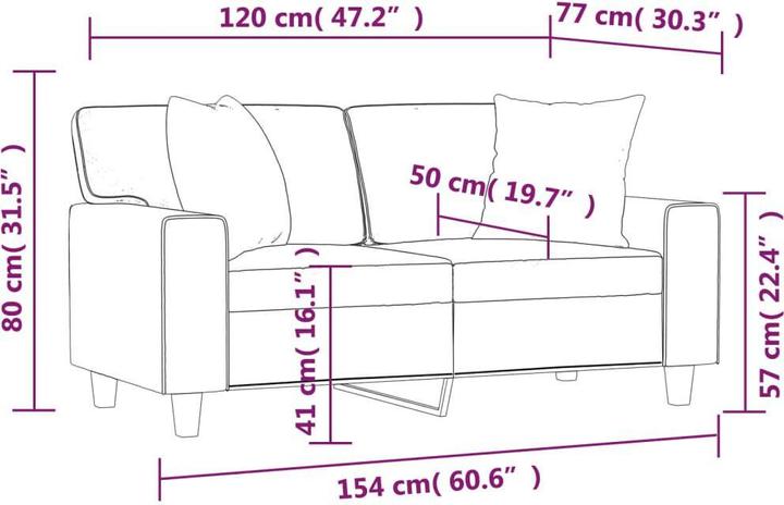 Produktbild VidaXL 10-tlg. Garten-Lounge-Set mit Kissen (2-Sitzer)