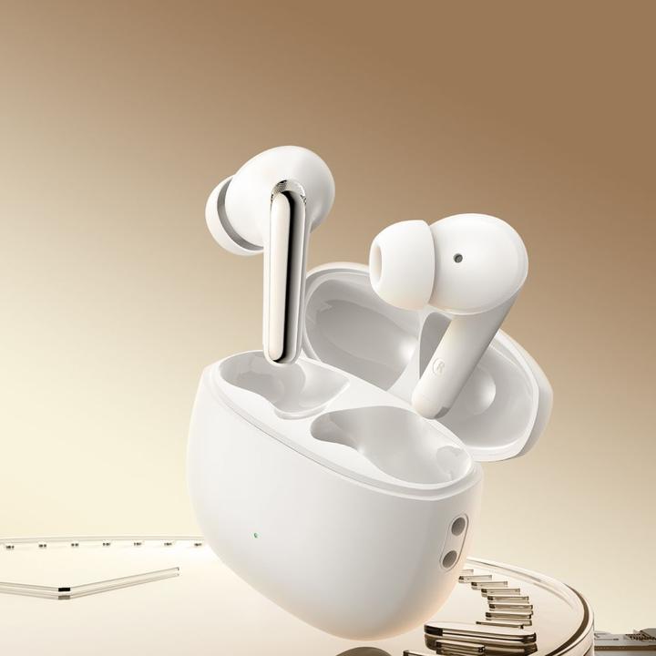 Produktbild Joyroom Funpods JR-FN1 wireless in-ear TWS Bluetooth 5.4 ANC ENC headphones - white (ANC, 35 h, Kabellos)