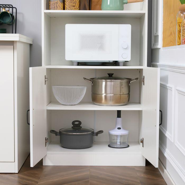 Produktbild Swisshandel24 Küchenschrank, Landhausstil, 70cmx40cmx170cm Weiss (70 x 40 x 170 cm)
