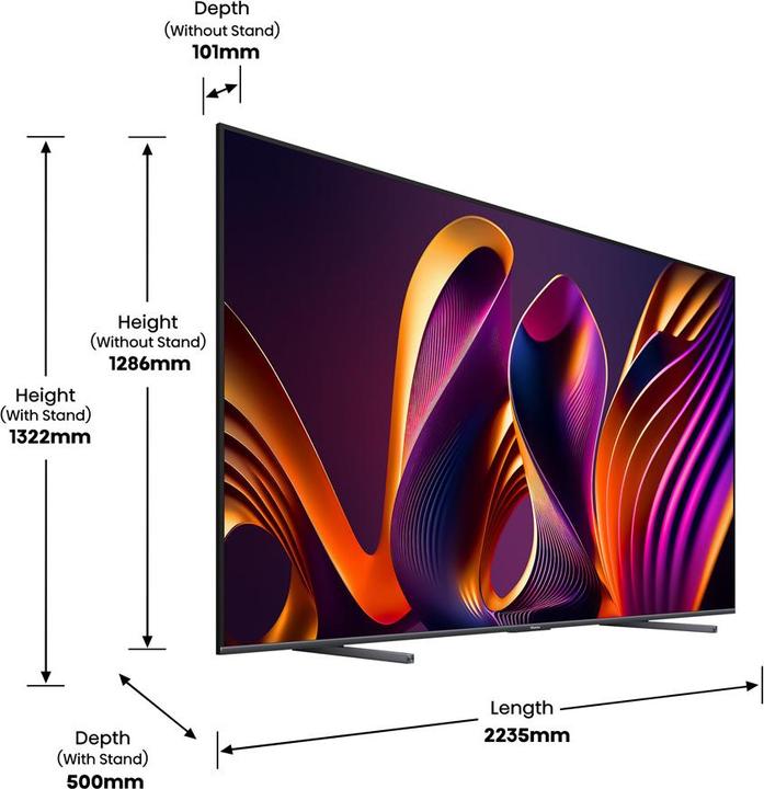 Image du produit Hisense TV 100E77NQ Pro (100", QLED, 4K, 2024)