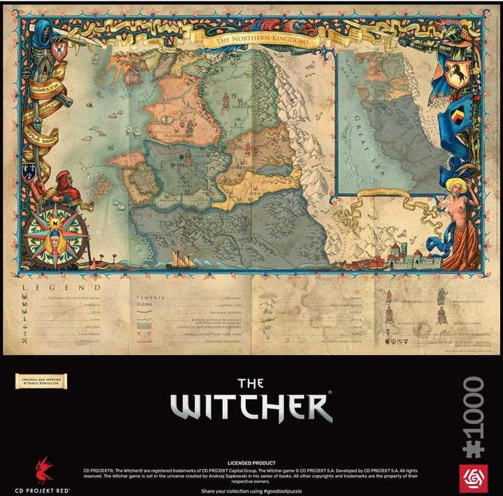 Produktbild Good Loot The Witcher: Northern Kingdom Map - Puzzle (1000 Teile)