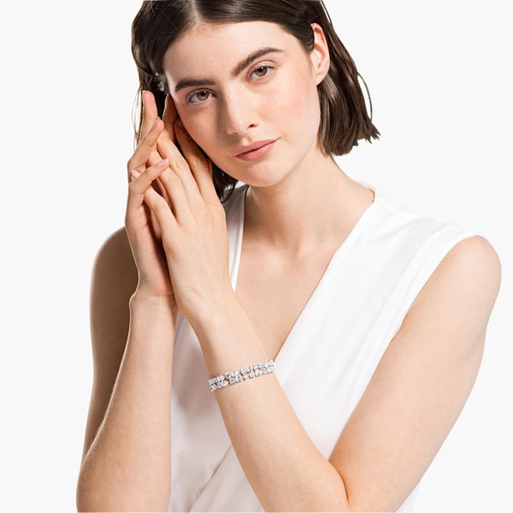 Immagine prodotto Swarovski Bracciale misto Tennis Deluxe (17 cm, Acciaio inossidabile)