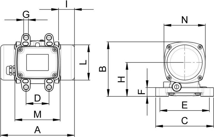 Productafbeelding NV Elektrische vibrator 230 V/AC 3000 tr/min 2972 N 0,28 kW 1,25 A